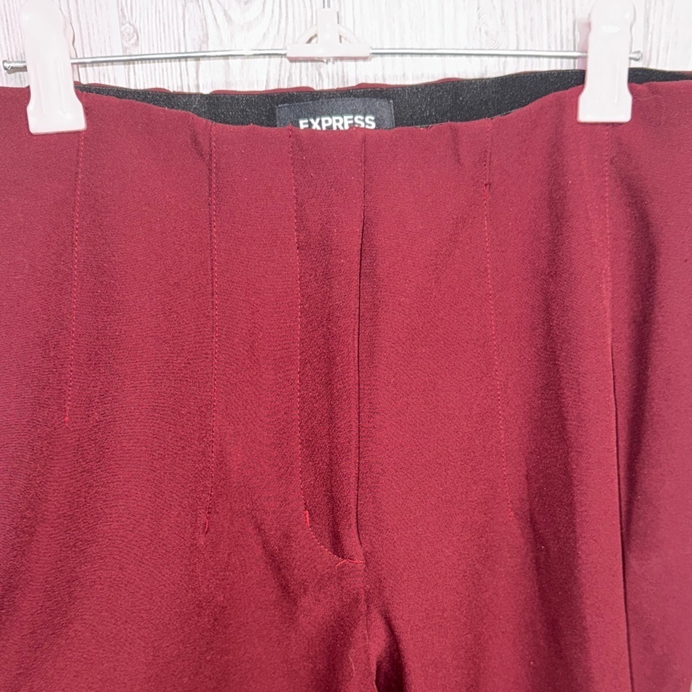 Express Women's Burgundy Pants - Picture 4 of 8